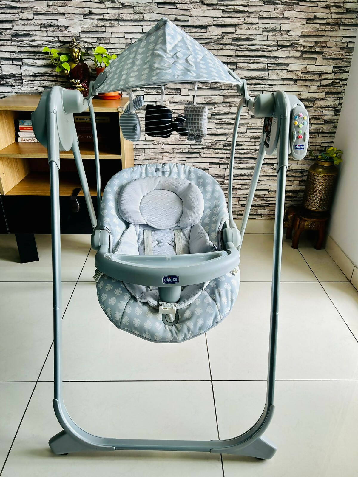 CHICCO Polly Electric Baby Swing Grey