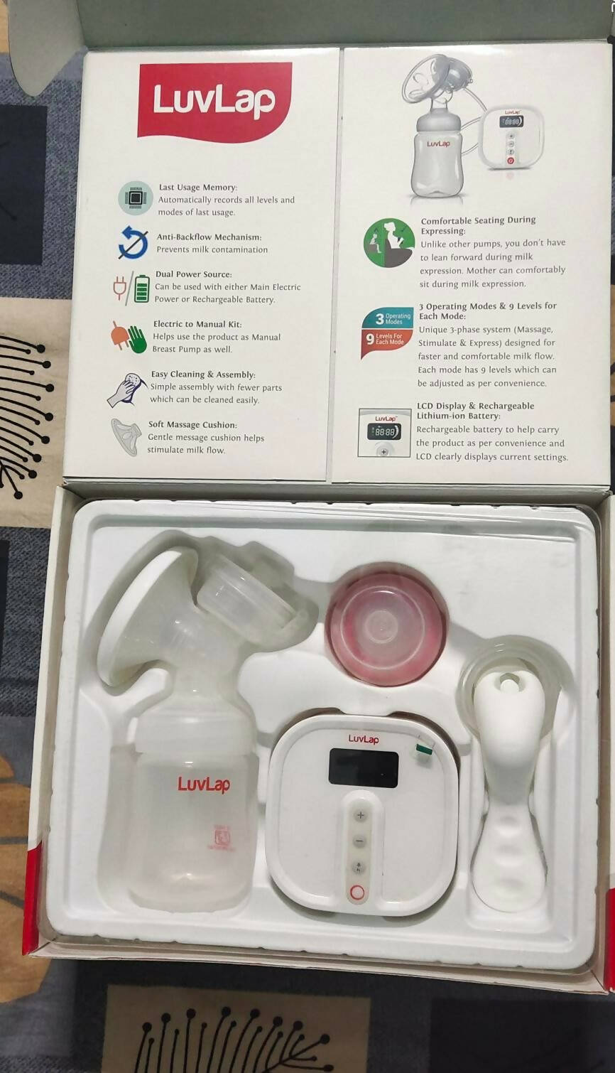 LUVLAP Electric and Manual Breast Pump