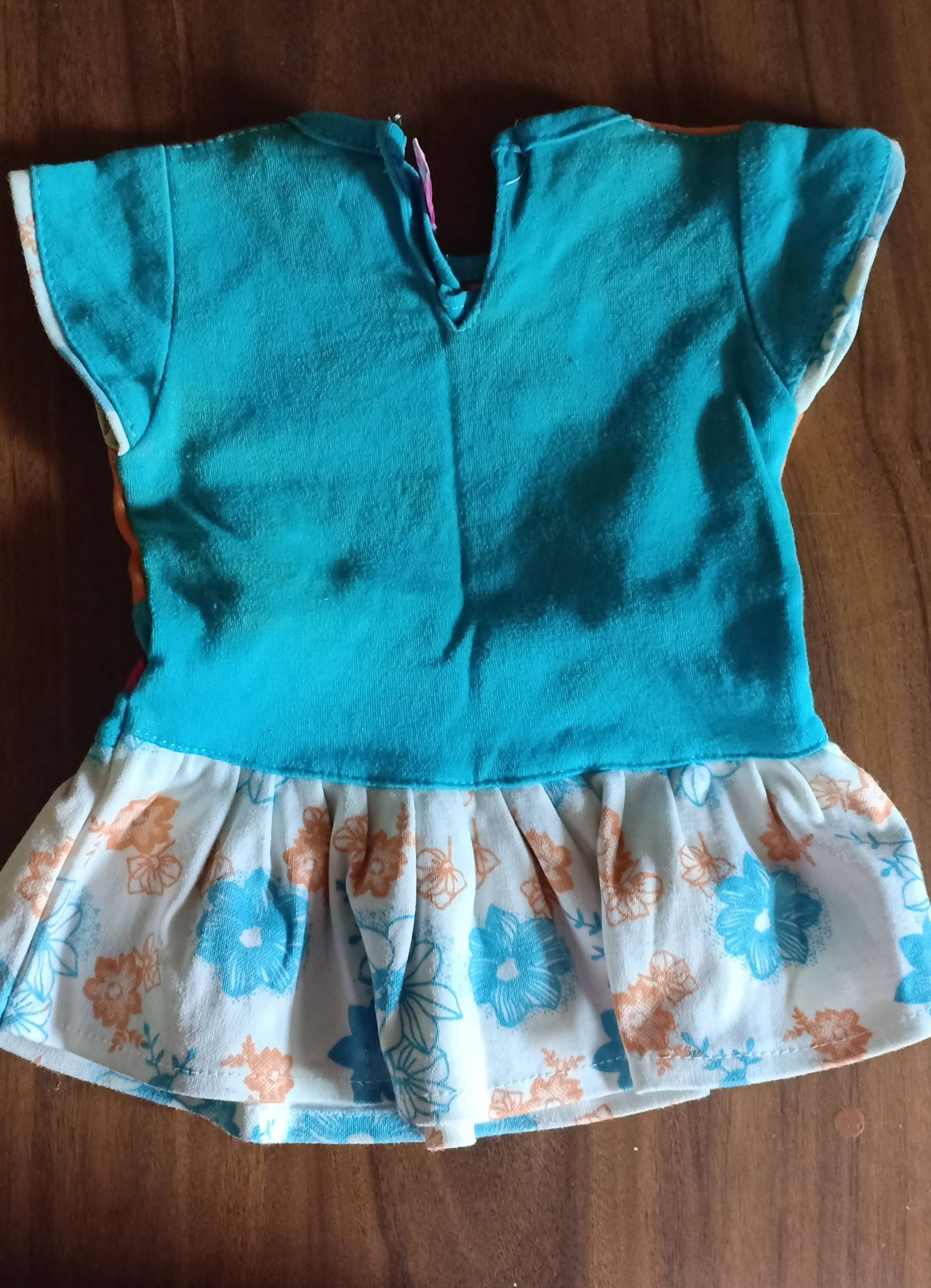 Frocks/Dress Blue & Orange Colour - PyaraBaby