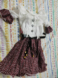 Frock/Dress for Baby Girl - White and Wine - PyaraBaby