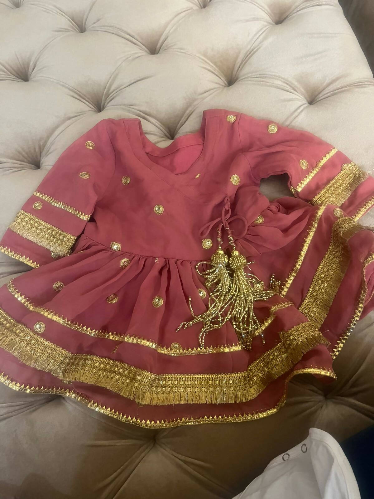Pure Georgette Ethnic Dress for Baby Girl PyaraBaby