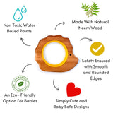Make teething fun with Babycov's Cute Frog and Porcupine Neem Wood Teethers - natural comfort for safe and playful chewing!
