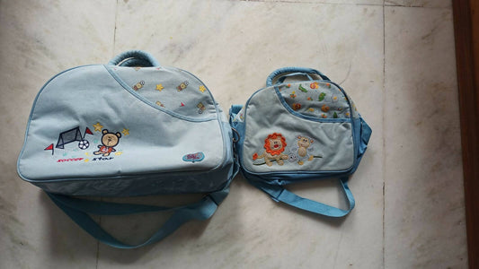 Diaper Bags for Babies - Blue | Set of 2 - PyaraBaby
