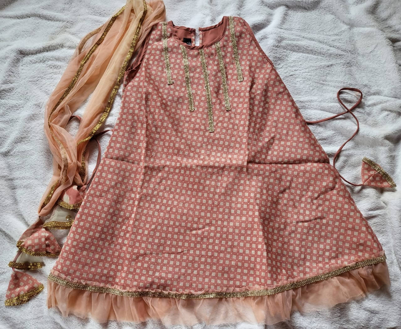 Sleeveless Kurta Set For Baby Girl - PyaraBaby