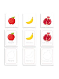 ILEARNNGROW Fruits Flash Cards for kids learning, learning, fun, facts, preschool, elementary, classroom, puzzles, flashcards, kindergarten, craft - PyaraBaby