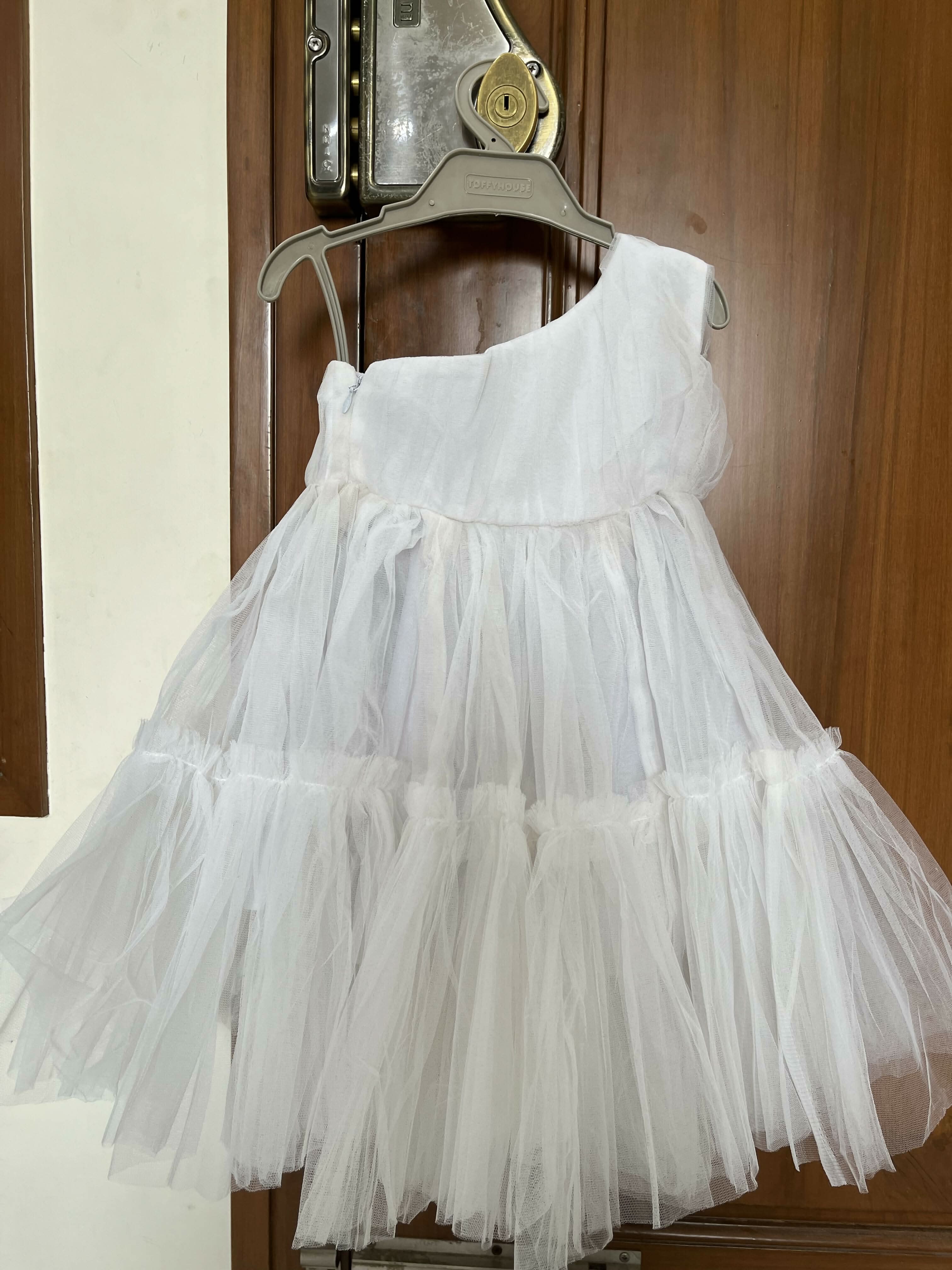 White net frock dress - PyaraBaby