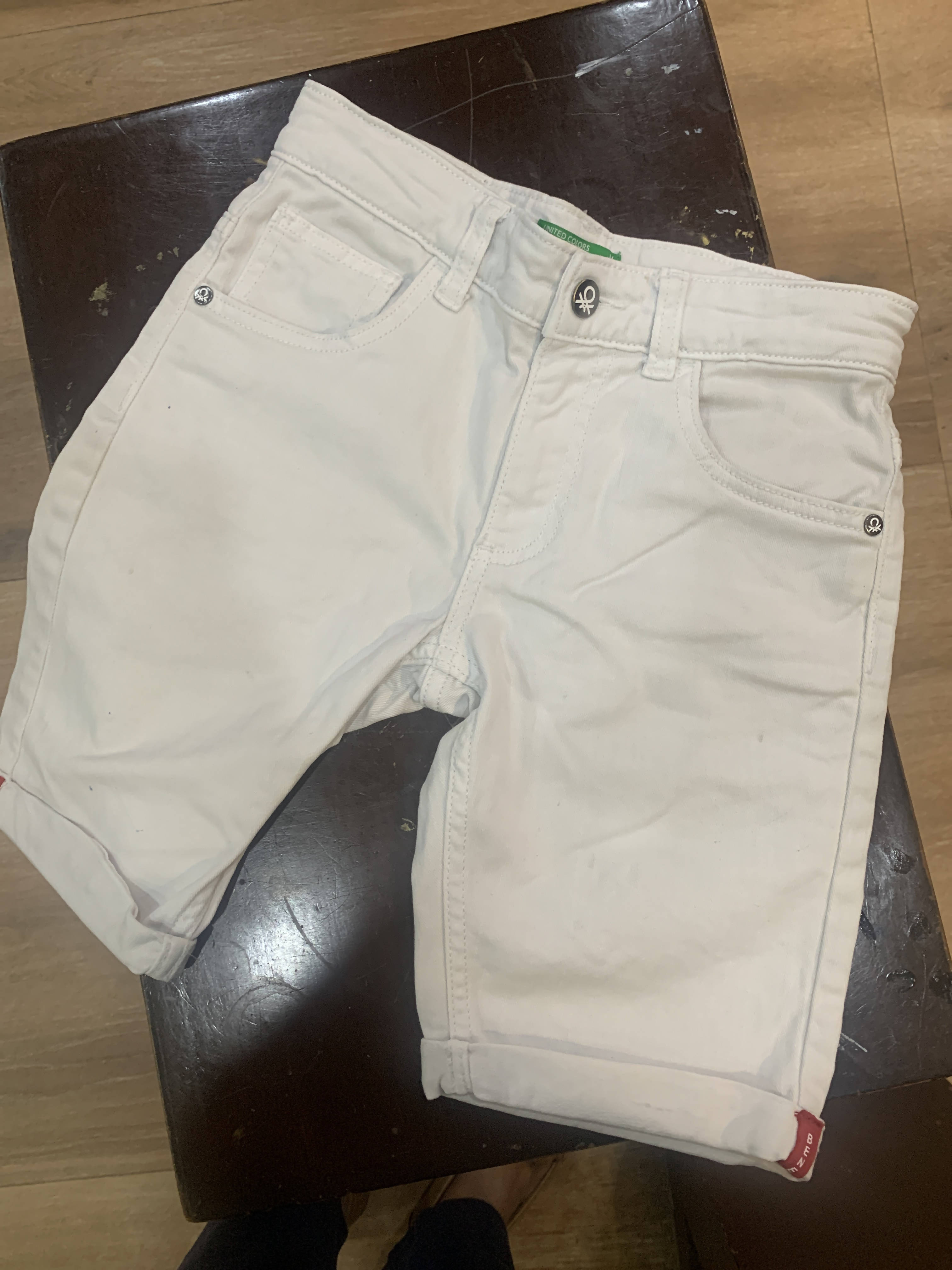 Benetton white shorts - PyaraBaby