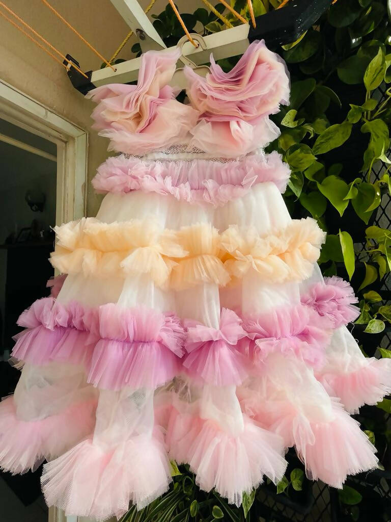 LITTLE MUFFET Baby Girl's Fit & Flare Long Dress - PyaraBaby