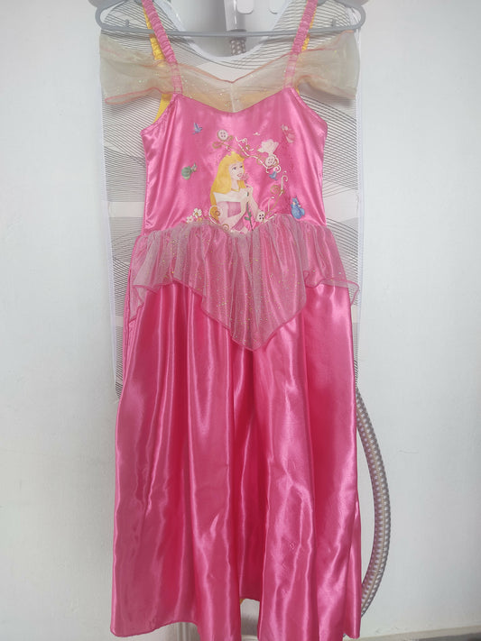 Barbie Dress/Frock 2 in 1 Pink and Yellow - PyaraBaby