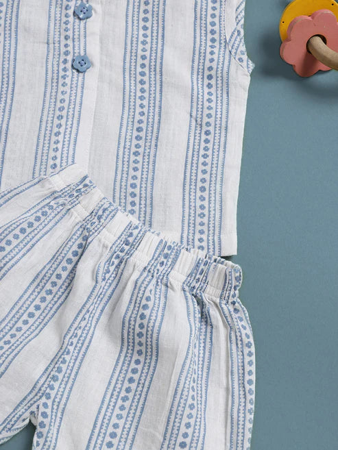 TINY TIGGY 100% Cotton Baby Boy Shirt &  Short Outfit Set