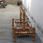 Wooden Balmukut Traditional Cradle With Parna, Dimensions: 26W×40H in Inch - PyaraBaby