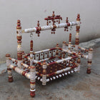 Wooden Balmukut Traditional Cradle With Parna, Dimensions: 26W×40H in Inch - PyaraBaby