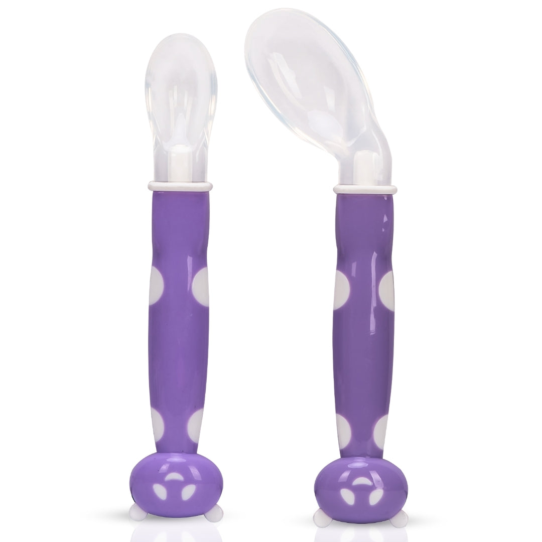 ADORE Flexi Silicone Feeding Spoon Set- Pack of 2 - PyaraBaby