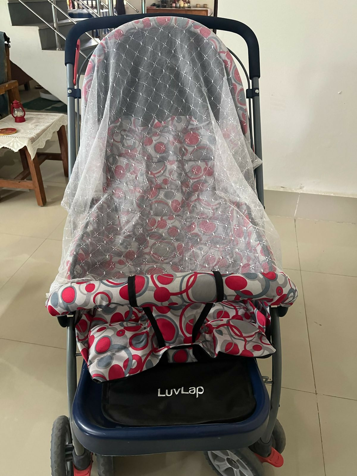 Buy LUVLAP Stroller/Pram – Comfortable, Foldable Baby Stroller with Safety Harness & Storage Basket

