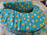 BABYHUG Cotton Feeding Pillow With Belt Star Print