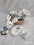 Booties, Rattle, Mittens & Basket Set – A Perfect Gift for Your Little One!