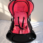1st Step Grande Baby Stroller Rocker B182 in Pink Black with reversible handle, reclining seat and foldable design.