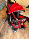 GRACO Air Click 3 Travel System with baby stroller and infant car seat, featuring a convenient click-connect design, reclining stroller seat, protective canopy, safety harness, and comfortable infant seating for everyday travel.