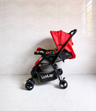 LuvLap Baby Stroller Reclining Foldable Travel Pram With Tray