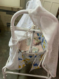 Babyhug manual cradle – smooth, secure, and breathable swing cradle for peaceful newborn sleep.


