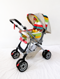 R for Rabbit Poppins Stroller Reclining Travel Pram + Free Mosquito Net