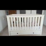 Shop now for the MOTHERCARE Harrogate Crib and Cot Bed, offering timeless elegance and versatility for your growing child!