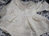 SHEIN Party Wear  White With Golden Shiny Thread Work Baby Dress