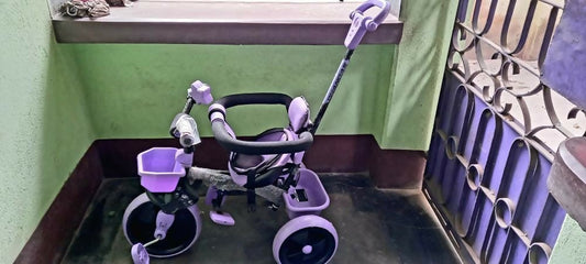 Encourage outdoor fun with the Dhanoas Shelly Tricycle for Baby, offering a safe, comfortable, and enjoyable riding experience.