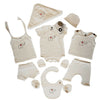 Newborn Clothing Set for Baby -10 Piece Pack Organic Cotton, Colour with Herbal Extracts