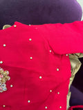 Pure georgette lehenga set for baby girls with handwork butti and matching accessories, plus a stylish baby boy kurta-pyjama set for festive elegance.