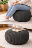 Knitted Cotton Heavy Pouf Stool – Premium Handcrafted Seating & Decor Accent