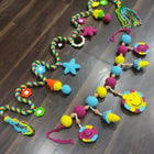 Colorful toy chain with various shaped beads 