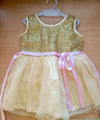 Gold Color Party Wear Dress For Girls