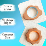 Explore shapes and soothe gums with Babycov's Cute Neem Wood Teethers - natural comfort for safe and playful chewing!