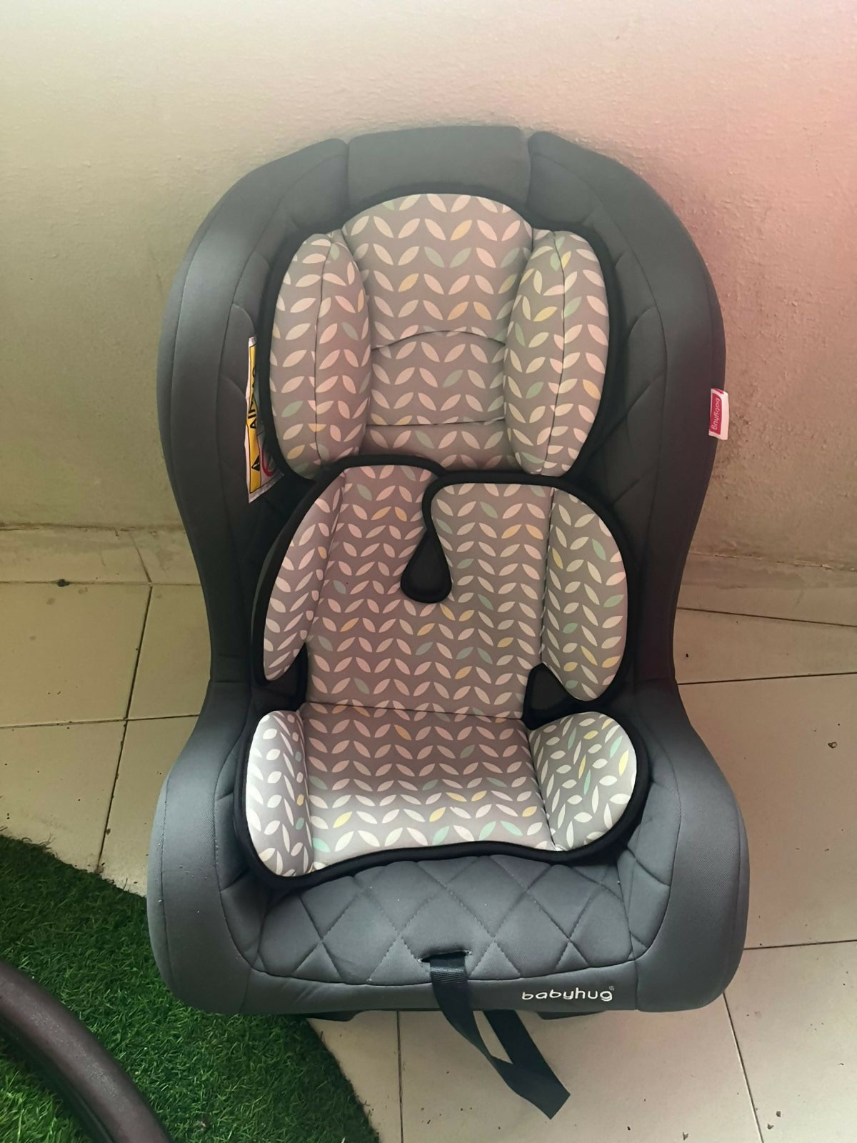 Babyhug convertible car seat – safe, padded, and adjustable seat for infants to toddlers.

