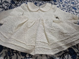 SHEIN Party Wear  White With Golden Shiny Thread Work Baby Dress
