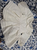 SHEIN Party Wear  White With Golden Shiny Thread Work Baby Dress
