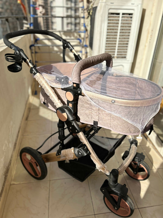 Buy LUVLAP Stroller/Pram – Comfortable, Foldable Baby Stroller with Safety Harness & Storage Basket

