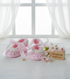 Crochet baby girl booties