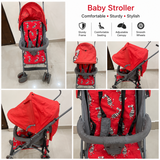 POLKA TOTS Baby Stroller , 5-Point Safety Harness, Canopy & Storage Basket, Lightweight, Travel Friendly Umbrella Foldable Stroller for Babies (Up to 20kgs) - 0 to 5 Years