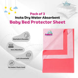ADORE Instadry/dry sheet Baby Bed Protector Combo-Pack of 3 - PyaraBaby