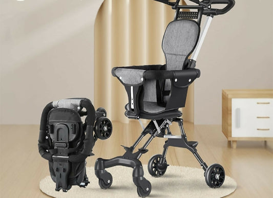 Experience ultimate convenience with the Chair Stroller/Pram for Baby, offering the functionality of a stroller and the comfort of a high chair in one innovative design.