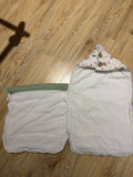 haus & kinder 3 in 1 Baby Sleeping Bag & Carry Nest | Cotton Bedding Set for Infants & New Born Baby | Portable/Travel & Skin Friendly | 0-6 Months (Whimiscal Woodland)