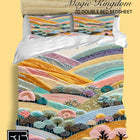 Colorful 7D double bed sheets with landscape design 