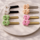Handmade Crochet Hair Clips for Girls | Cute & Soft Baby Hair Accessories | Colorful Designer Clips