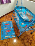 First Step Cradle In Blue Color With Storage