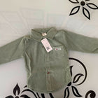 Toddler Baby Boys Awabox Shirt Jacket Coat Long Sleeve Button-Down Casual Daily Spring Fall Top Outwear, Green, 6-12 months - PyaraBaby