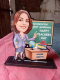 Personalized Teacher Caricature with Base Stand – 7 Inch MDF