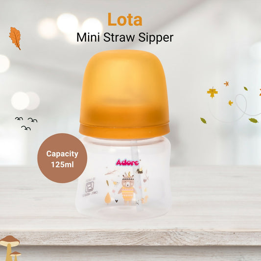 ADORE Lota Widneck Straw Sipper- Spill Proof - 125ml