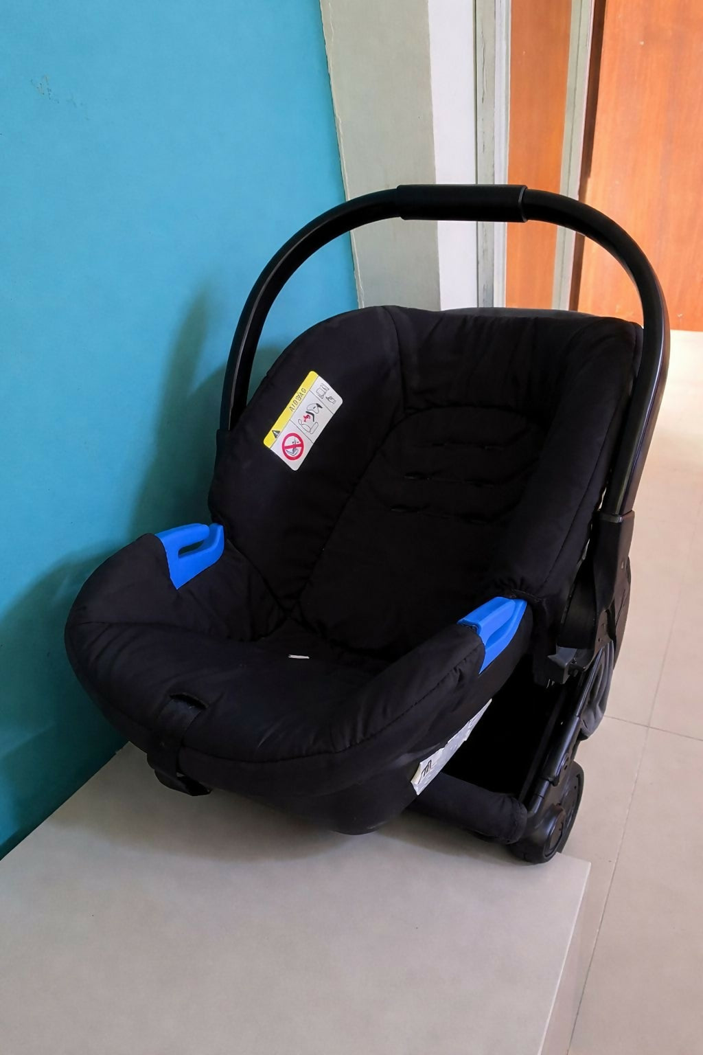 MOTHERCARE Journey Car Seat, Black/Petrol Blue, carry cot 